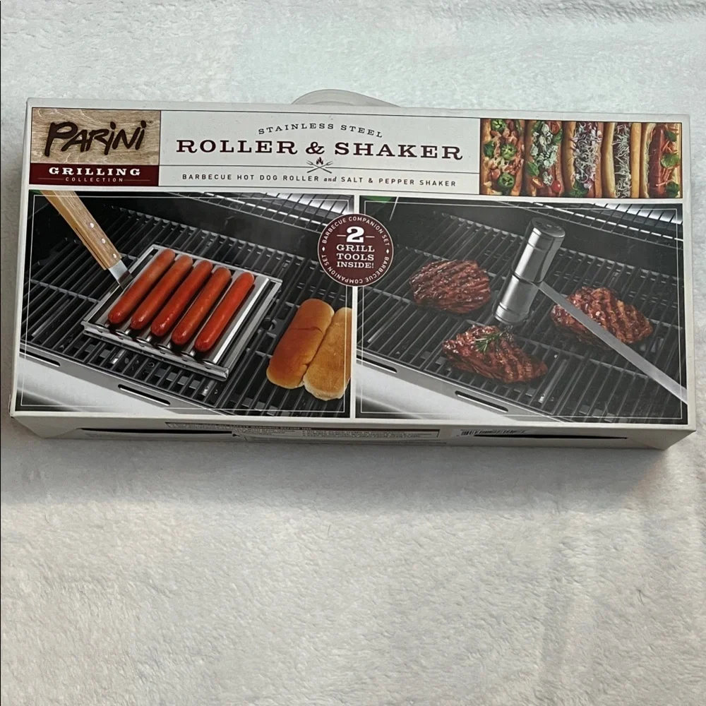 Stainless Steel Roller & Shaker Set - Silver NIP - Picture 1 of 6